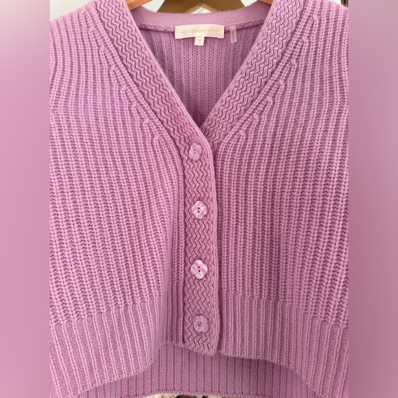 Love Shack Fancy Avignon V-Neck Crop Cardigan - Picture 5 of 7